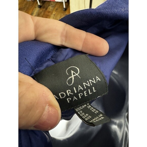 adrianna papell evening essentials Blazer/jacket 3/4” Sleeve. Size 6 Blu… - Picture 6 of 11